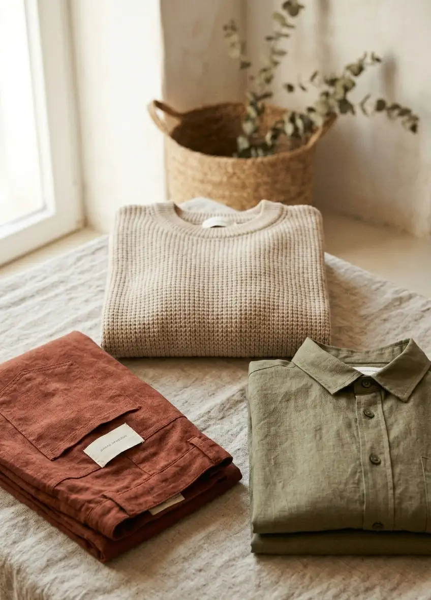 Folded sustainable clothing